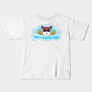 Dog Swimming Water Kids T-Shirt